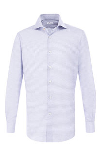 Хлопковая сорочка с воротником кент Kiton