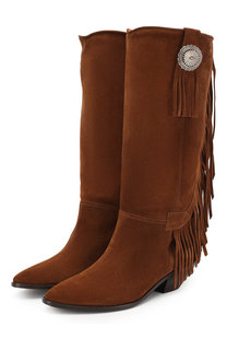 Замшевые сапоги West Saint Laurent
