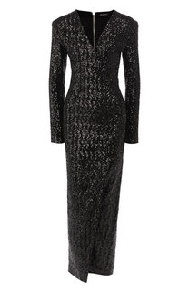 Платье с пайетками Balmain