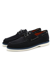 Замшевые лоферы Santoni