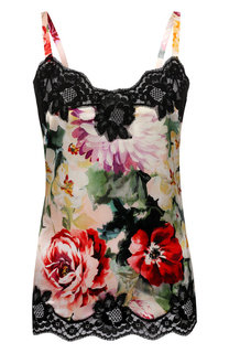 Топ из смеси шелка и хлопка Dolce & Gabbana