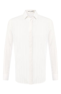 Хлопковая рубашка с воротником кент Saint Laurent