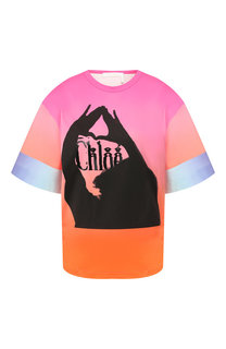 Хлопковая футболка Chloé