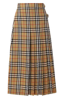 Шерстяная юбка в клетку Burberry