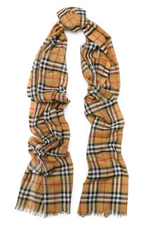 Шарф из смеси шерсти и шелка в клетку Burberry