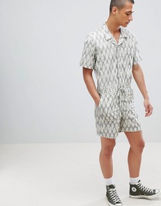 Комбинезон из легкой ткани с отложным воротником ASOS DESIGN - Серый