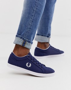 Темно-синие парусиновые кеды Fred Perry Baseline - Темно-синий