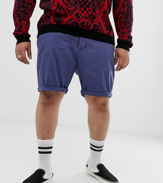 Выбеленные синие узкие шорты чинос ASOS DESIGN Plus - Синий
