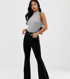 Черные расклешенные джинсы ASOS DESIGN Petite Sculpt me - Черный