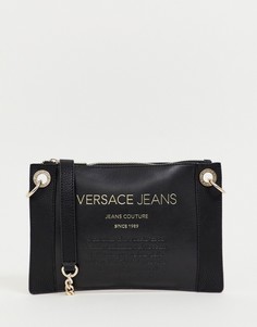 Сумка через плечо с тисненым логотипом Versace Jeans - Черный