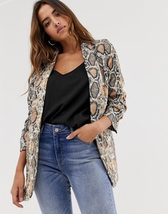 Блейзер со змеиным принтом Liquorish - Мульти