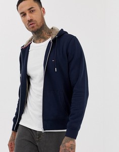 Худи на молнии с подкладкой из искусственного меха Tommy Hilfiger - Синий