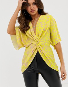 Топ с принтом пальм ASOS DESIGN - Мульти