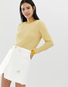 Белая джинсовая юбка с 5 карманами Bershka - Белый