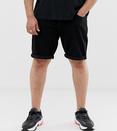 Черные джинсовые шорты слим ASOS DESIGN Plus - Черный