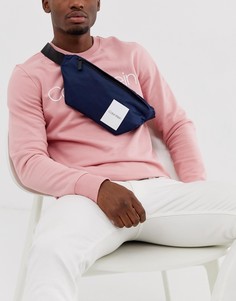 Темно-синяя сумка-кошелек на пояс с логотипом Calvin Klein Item Story - Темно-синий