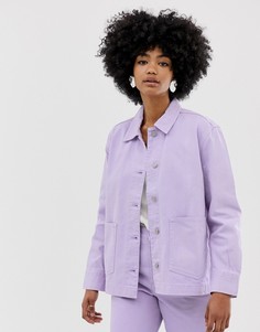 Сиреневая джинсовая куртка Weekday worker - Фиолетовый