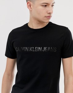 Футболка классического кроя с логотипом Calvin Klein Jeans - Черный