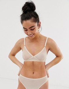 Розовый прозрачный бюстгальтер Monki - Розовый