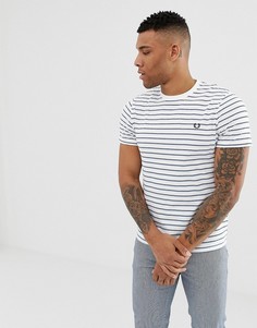 Белая футболка в полоску Fred Perry - Белый