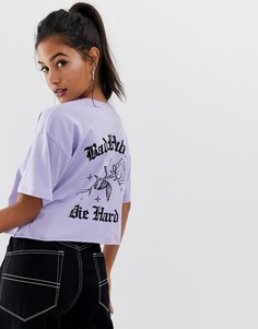 Кроп-топ с принтом ASOS DESIGN - Фиолетовый