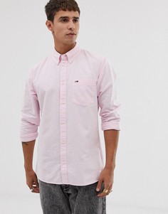 Розовая оксфордская рубашка с логотипом-флагом Tommy Jeans - Розовый