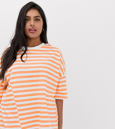 Oversize-футболка в полоску ASOS DESIGN Curve - Мульти