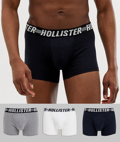 Комплект из 3 боксеров-брифов с логотипом на поясе Hollister - Мульти