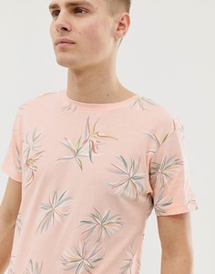 Розовая футболка с цветочным принтом Bellfield - Розовый