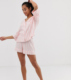 Комбинируемые пижамные шорты в полоску ASOS DESIGN Petite - Розовый