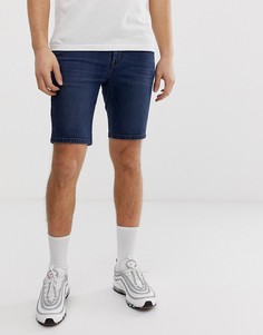 Темные джинсовые шорты скинни ASOS DESIGN - Синий