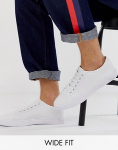 Белые парусиновые кроссовки для широкой стопы ASOS DESIGN - Белый