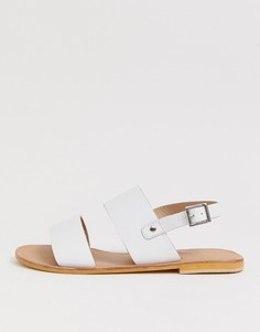 Кожаные сандалии ASOS DESIGN Faye - Белый