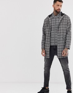 Серая куртка от комплекта в клетку с молнией ASOS DESIGN - Серый