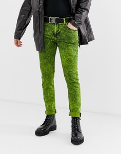 Зеленые мраморные джинсы зауженного кроя ASOS DESIGN - Зеленый