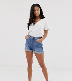 Винтажные джинсовые шорты ASOS DESIGN Petite Ritson - Синий