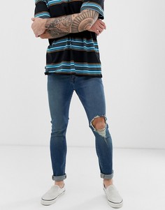 Рваные джинсы суперскинни ASOS DESIGN - Синий