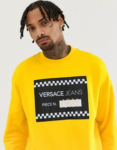 Желтый свитшот с логотипом на груди Versace Jeans - Желтый