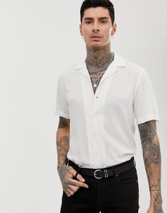 Белая вискозная рубашка классического кроя ASOS DESIGN - Белый