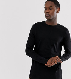 Черный лонгслив с круглым вырезом ASOS DESIGN - Черный