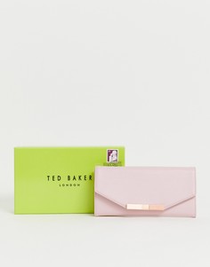 Кошелек с откидным клапаном и фурнитурой Ted Baker Annalize - Розовый