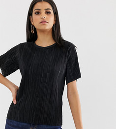 Плиссированная футболка ASOS DESIGN Tall - Черный