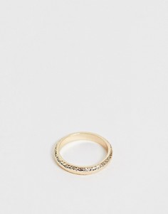 Фактурное кольцо ASOS DESIGN - Золотой