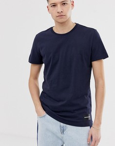 Базовая хлопковая футболка Calvin Klein Jeans - Темно-синий