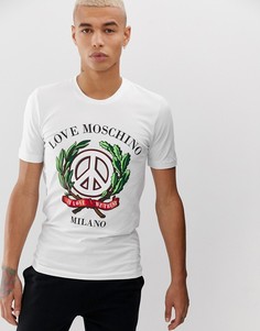 Футболка с принтом Love Moschino - Белый