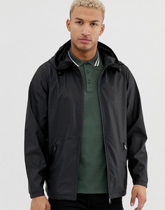 Короткая черная непромокаемая куртка Pull&Bear - Черный