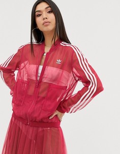 Розовая спортивная куртка из тюля adidas Originals - Розовый
