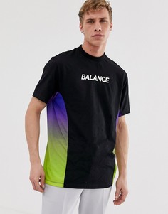Свободная футболка из органического хлопка с текстовым принтом ASOS DESIGN - Черный