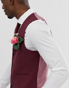 Бордовый супероблегающий жилет ASOS DESIGN - Красный