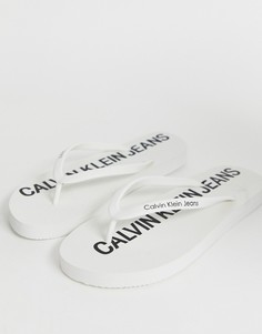 Белые шлепанцы Calvin Klein Dori - Белый